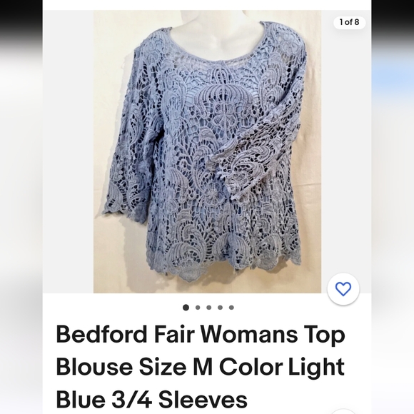 BEDFORD FAIR LACE TOP - Picture 7 of 8